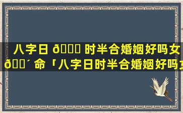 八字日 🐞 时半合婚姻好吗女 🌴 命「八字日时半合婚姻好吗女命详解」